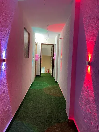 Spa corridor leading to therapy rooms